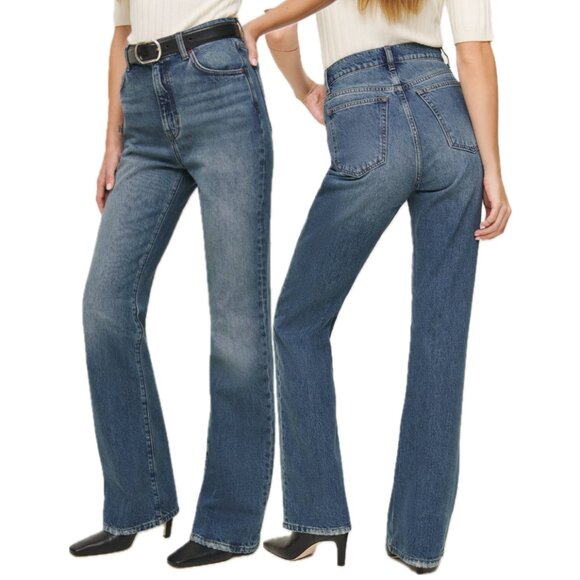 REFORMATION MIA High-Rise Vintage Bootcut-Leg Rigid Denim Jean (Canyon) - Picture 1 of 16